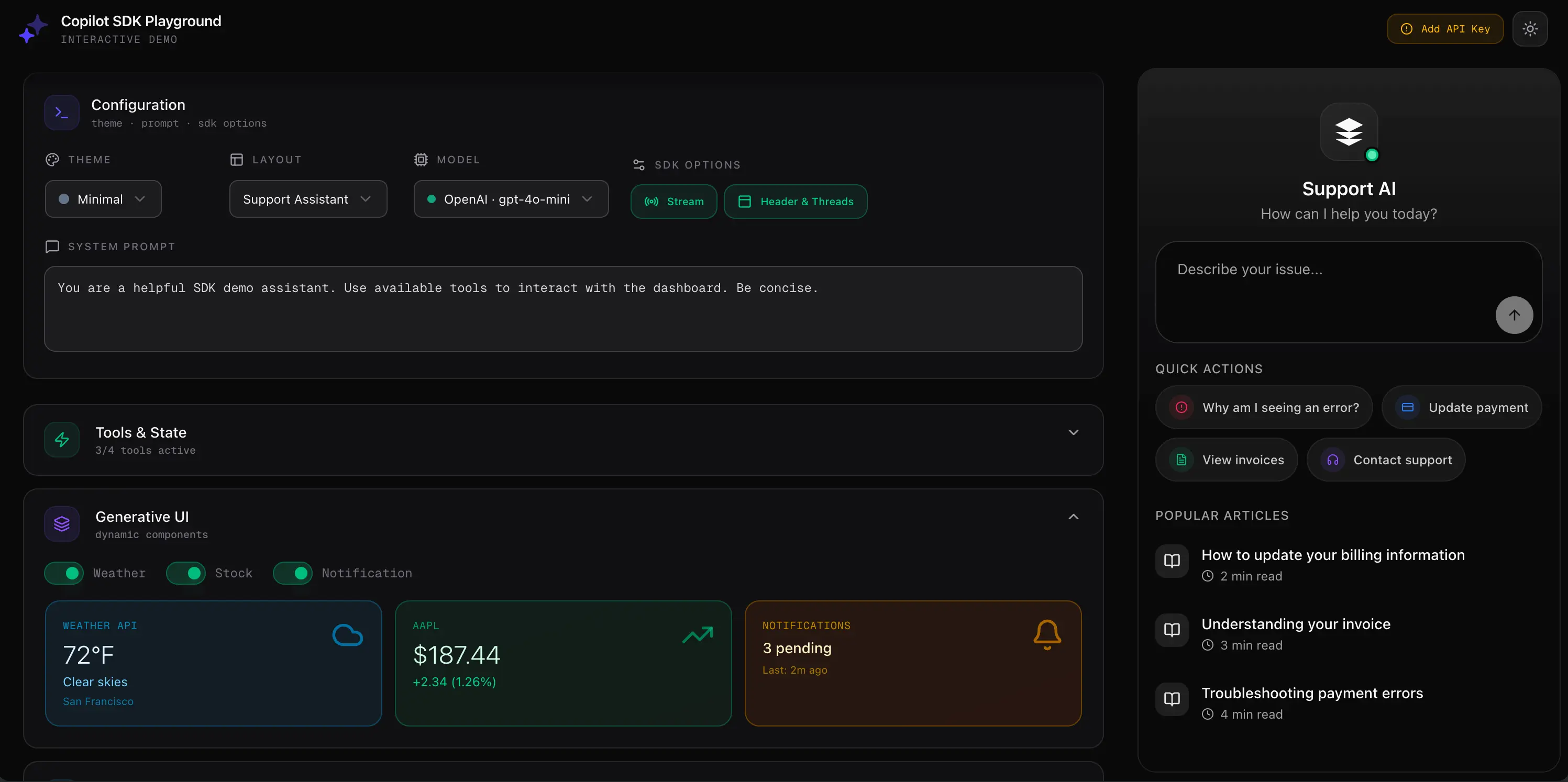 Copilot SDK Playground